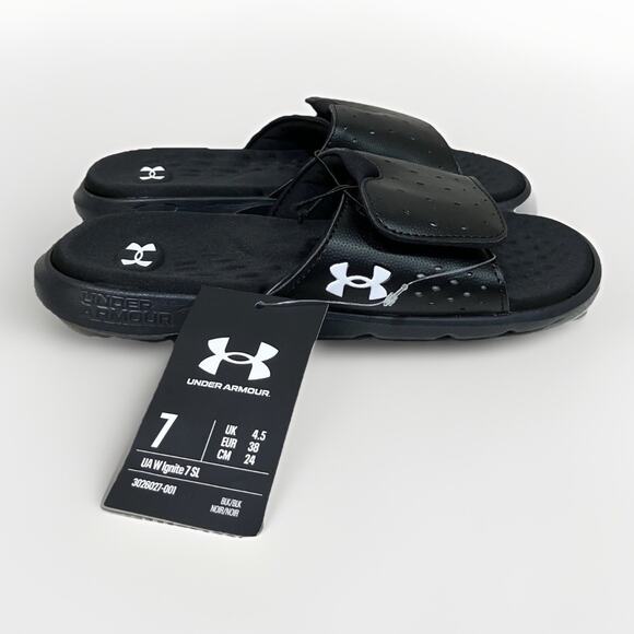 Under Armour 3026027 Womens sz 7 UA Ignite Pro Slides Athletic Sandals Flip Flop - Picture 1 of 9